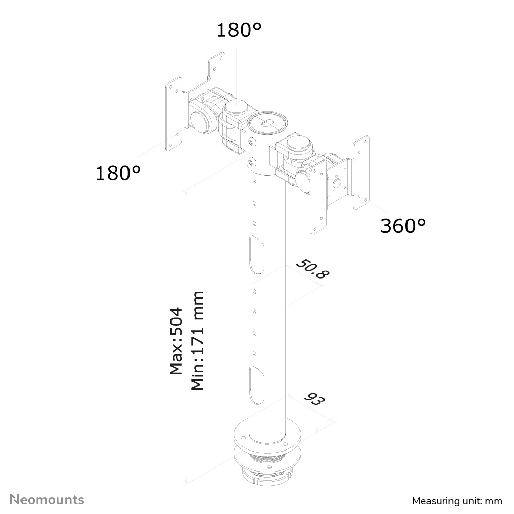 Neomounts FPMA-D050DBLACK Support d'écran à fixer 10-30"